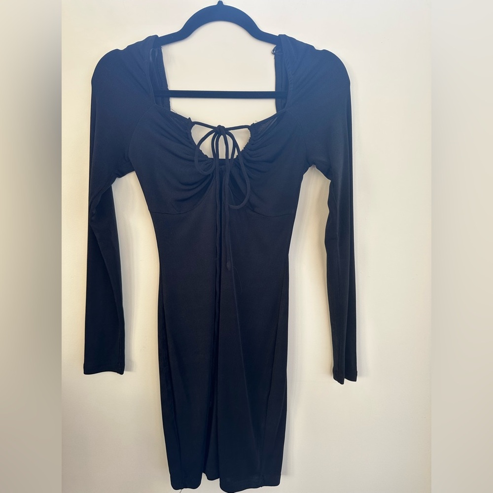 Alice Elle Black Gathered Bust Club Dress. Worn Once. Size US 6 (AU 10)